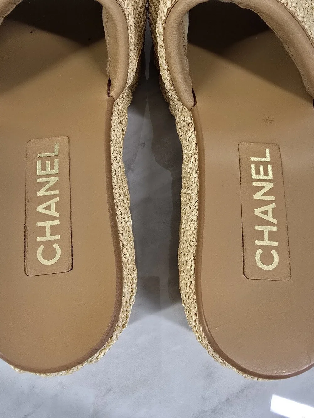 Chanel Raffia Sandals